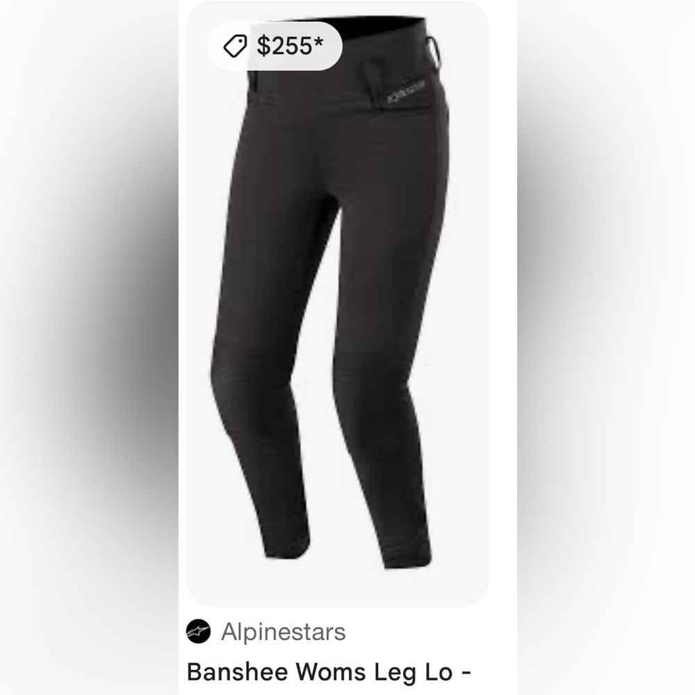 Banshee Women Leggings for motorcycle riding.  Regular price
$254.95